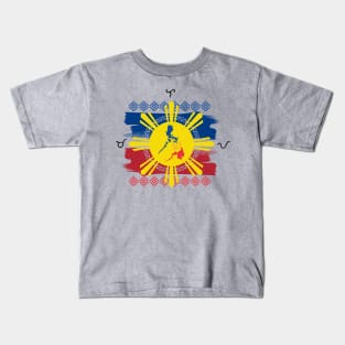 Philippine Flag Baybayin word Malaya (Freely) Kids T-Shirt